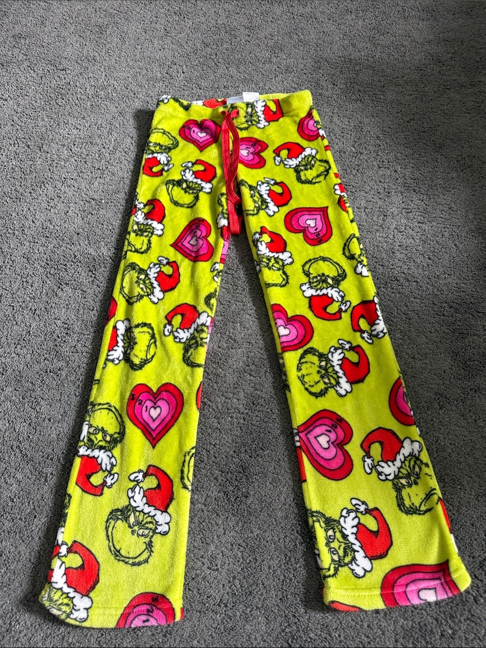 Small fleece grinch pants. Like new small